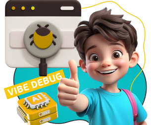 Тестирование & Vibe Debug. Охотники за багами - КИБЕРшкола программирования для детей, компьютерные курсы для школьников, начинающих и подростков - KIBERone г. Ейск