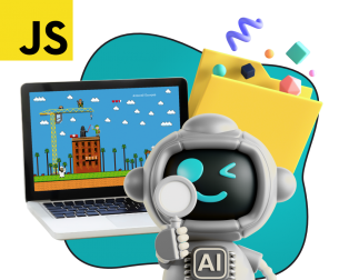 Язык программирования JavaScript + AI. Проектное обучение + геймификация + AI-помощники - КИБЕРшкола программирования для детей, компьютерные курсы для школьников, начинающих и подростков - KIBERone г. Ейск